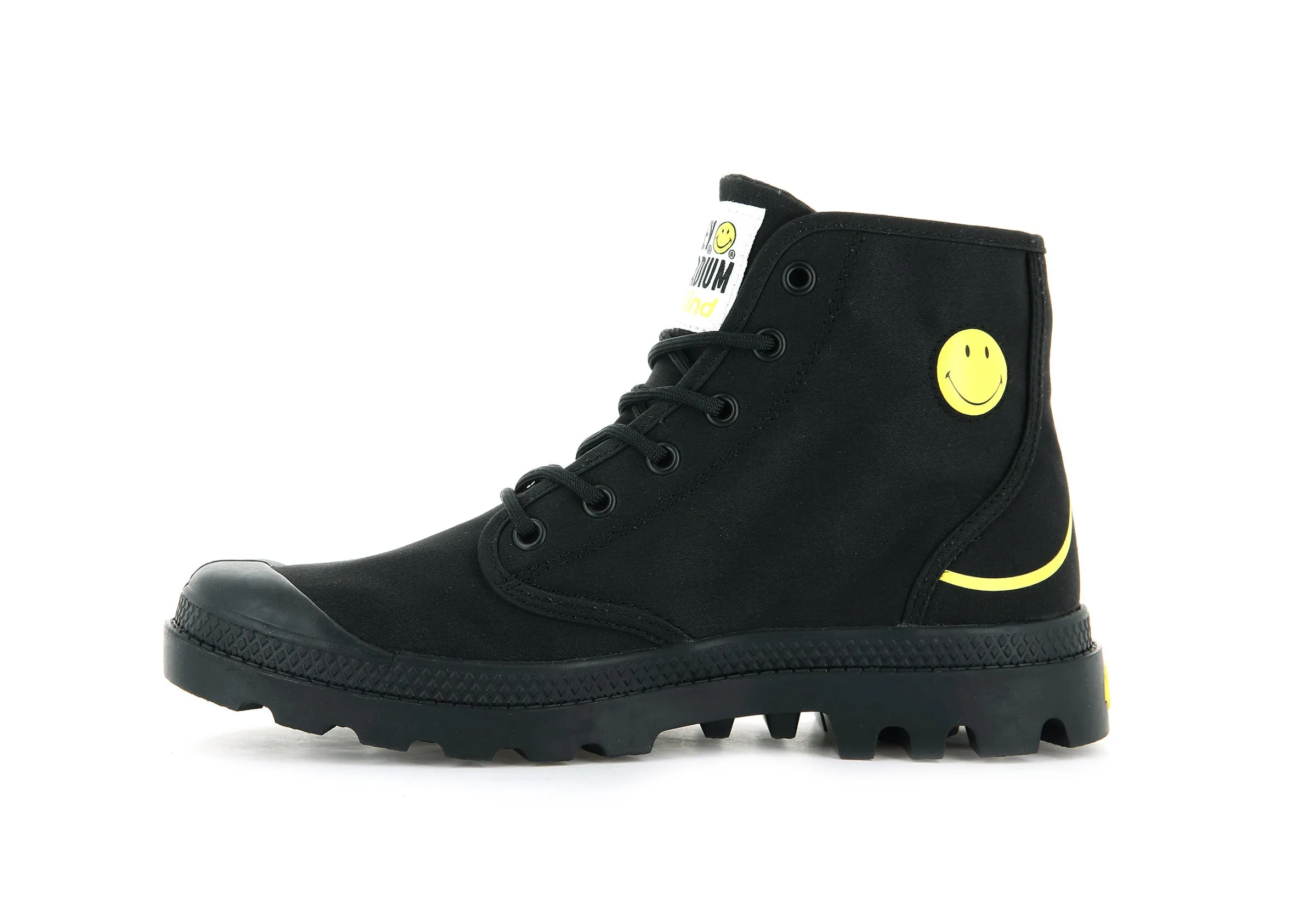 77079-008-M | SMILEY  PAMPA HI BE KIND | BLACK/BLACK