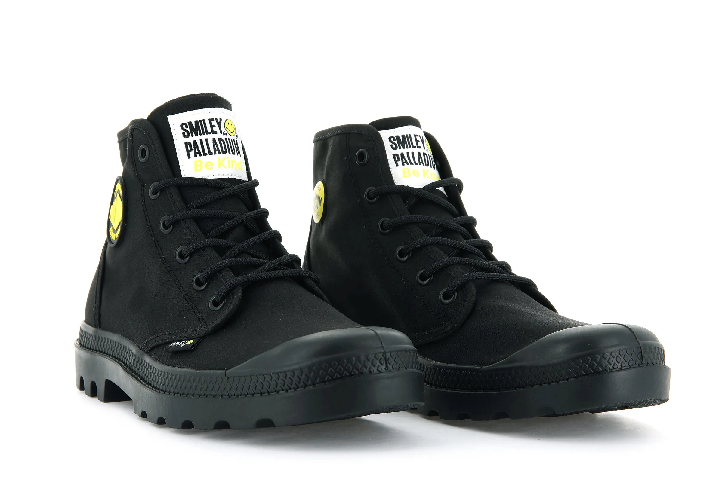 77079-008-M | SMILEY  PAMPA HI BE KIND | BLACK/BLACK