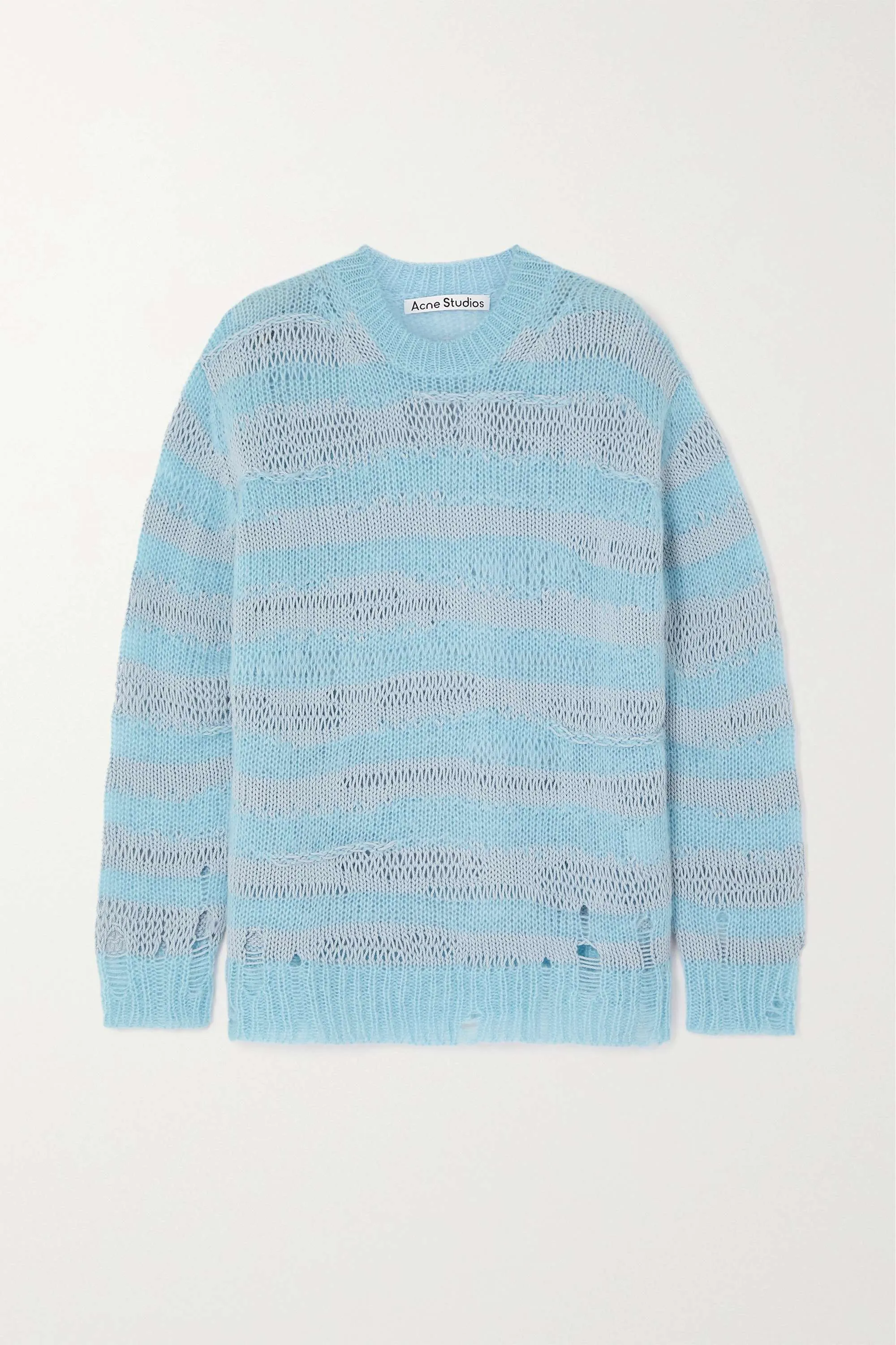 Acne Studios  |Long Sleeves Cotton Sheer V-neck & Crew neck