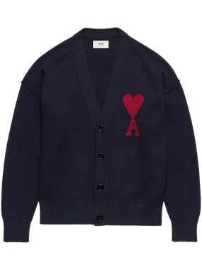 AMI Paris - Cardigan Ami de Coeur Bleu Rouge