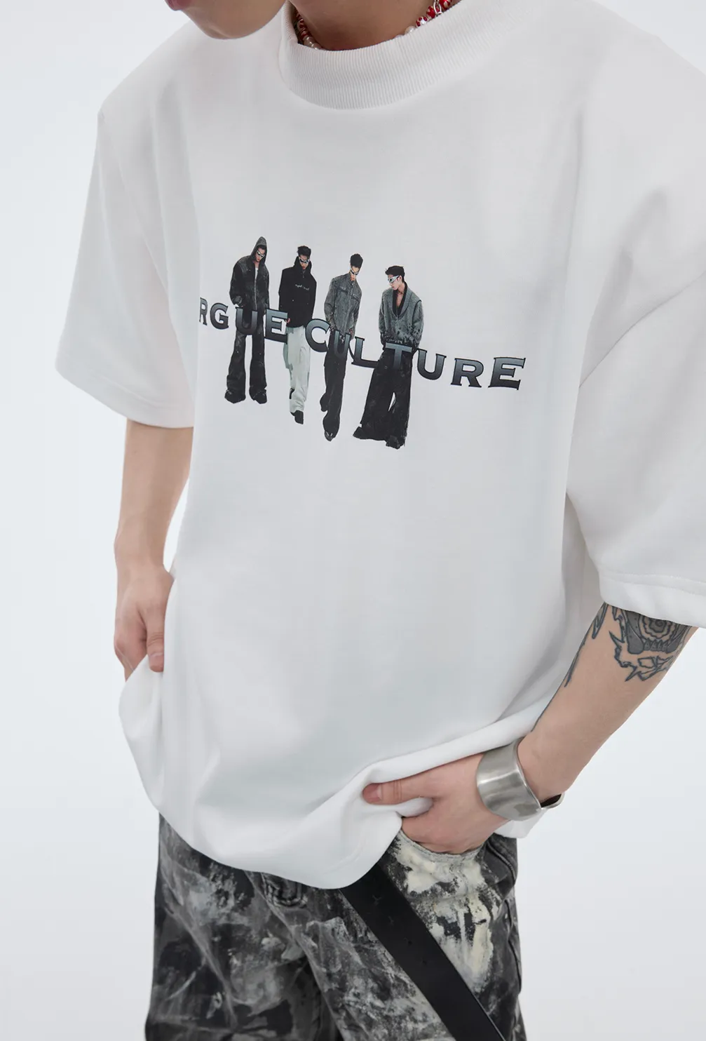 Argue Culture  |Crew Neck Pullovers Blended Fabrics Street Style