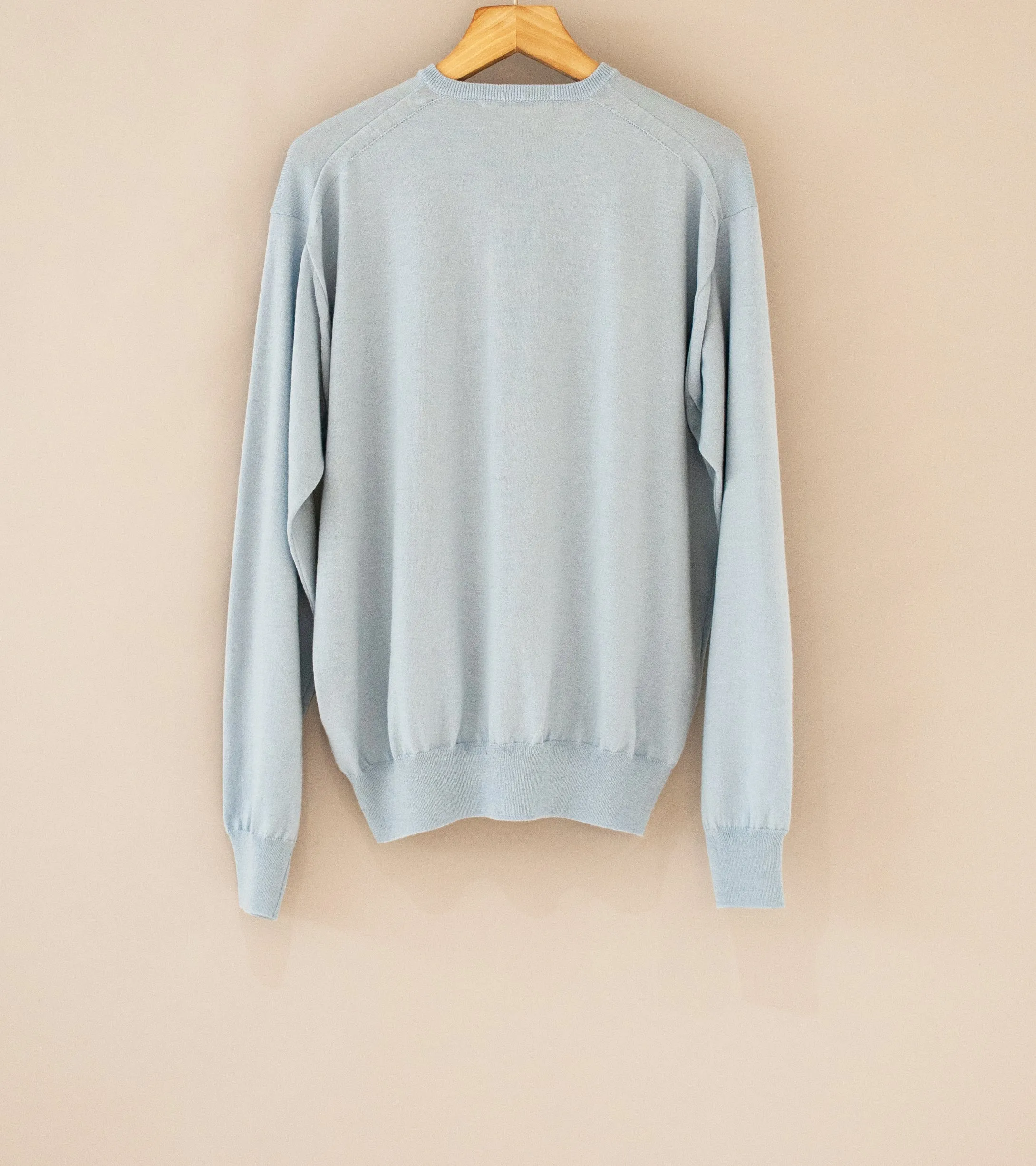 Auralee 'Cashmere Hard Twist Knit Cardigan' (Light Blue)