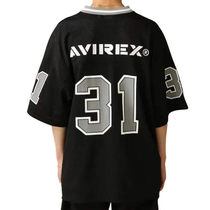 AVIREX  |Pullovers Unisex Street Style Plain Short Sleeves Oversized