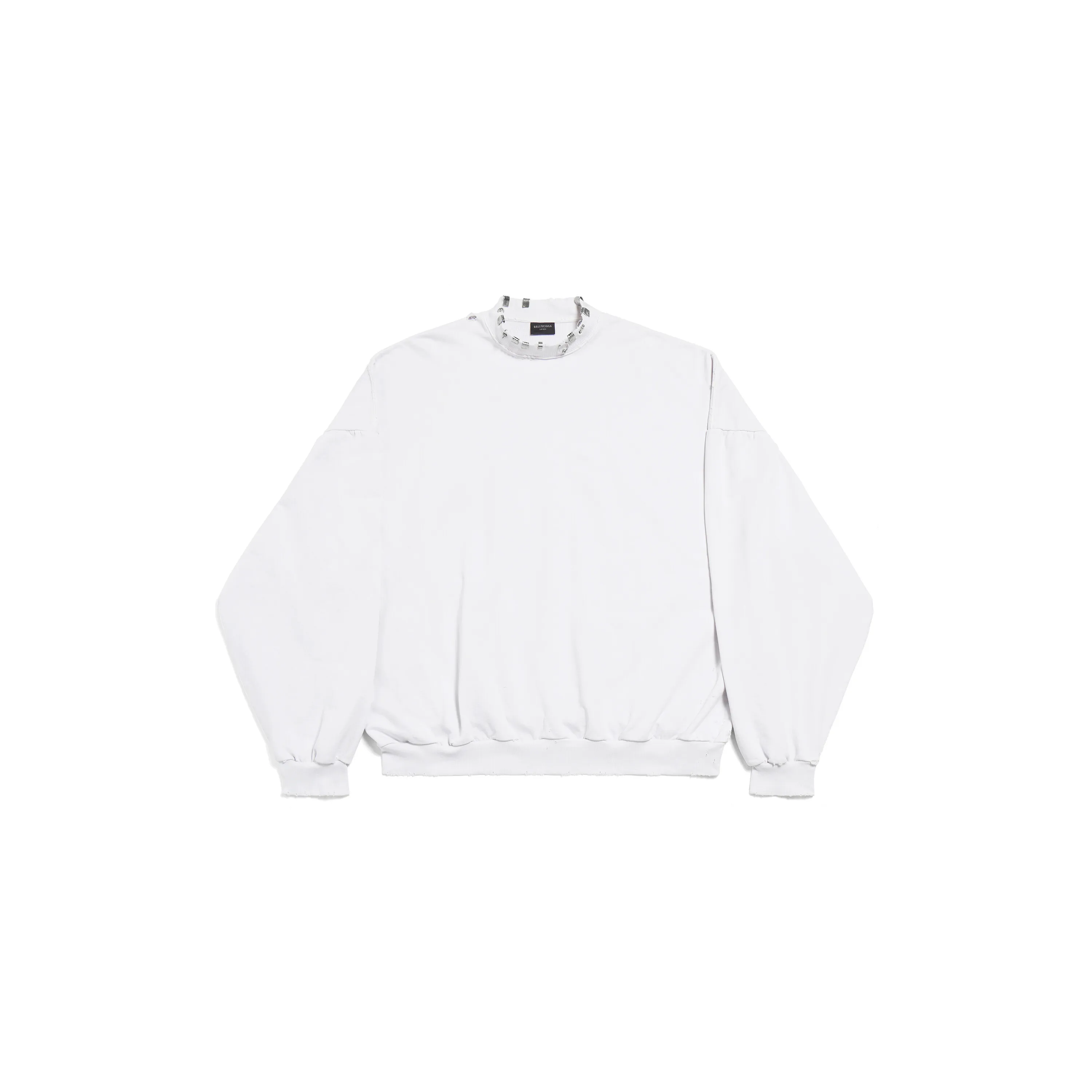 BALENCIAGA  |Crew Neck Pullovers Monogram Unisex Studded Street Style