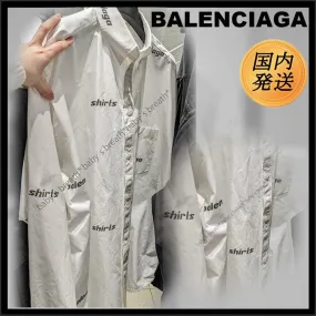 BALENCIAGA  |Street Style Long Sleeves Oversized Luxury