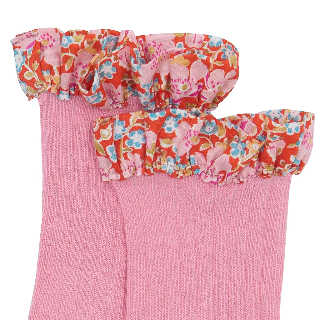 Bonton Child Set Of 2 Socks Liberty Antoinette Pink