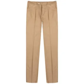 BRUNELLO CUCINELLI Gabardine Garment Dyed Trousers Beige