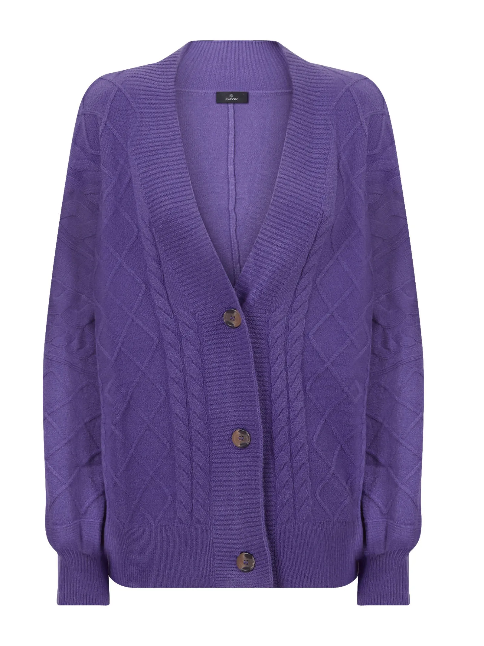 Cardigan oversize in filato Super Soft - Passion Flower