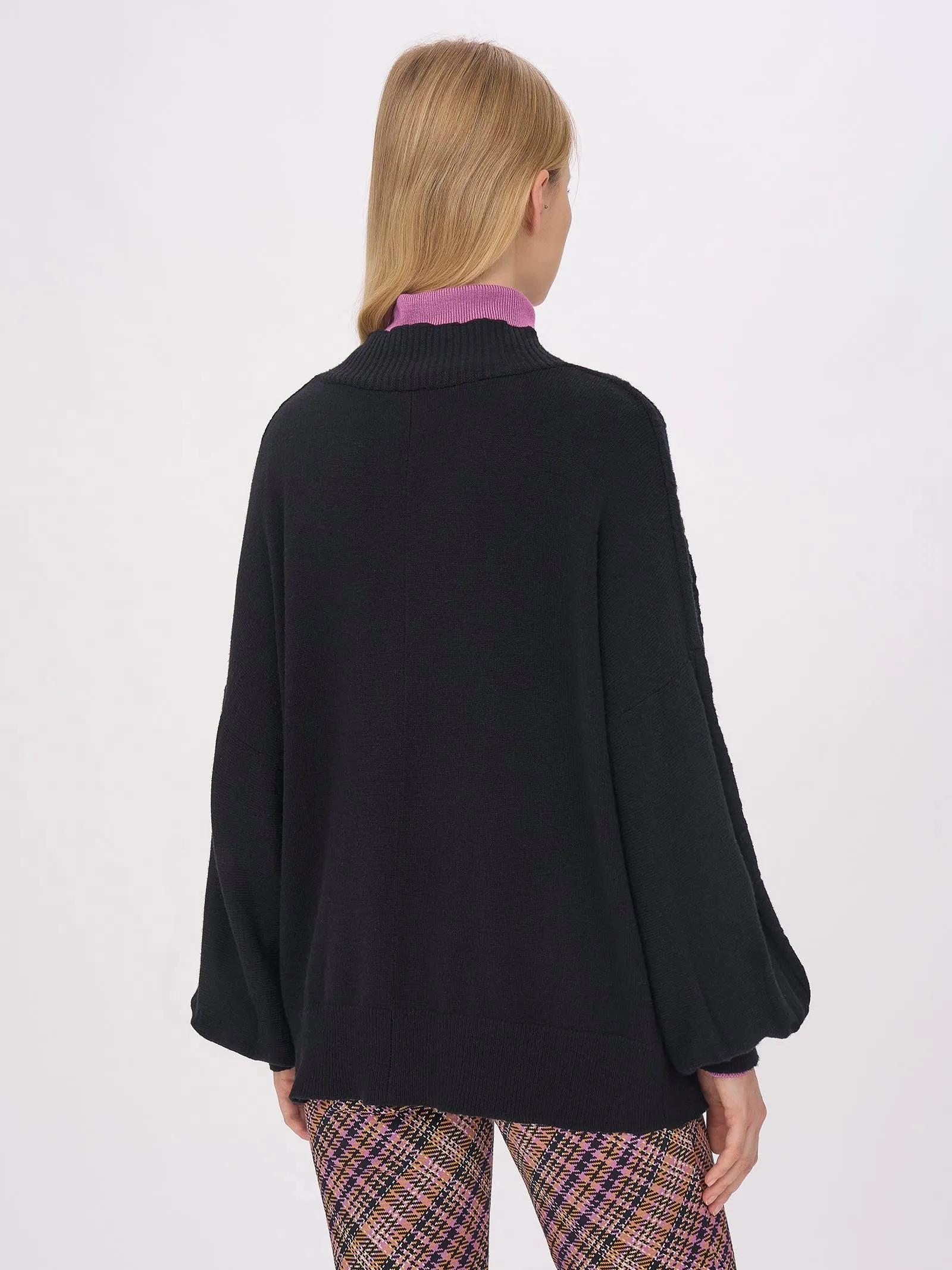 Cardigan oversize in filato Super Soft - Passion Flower