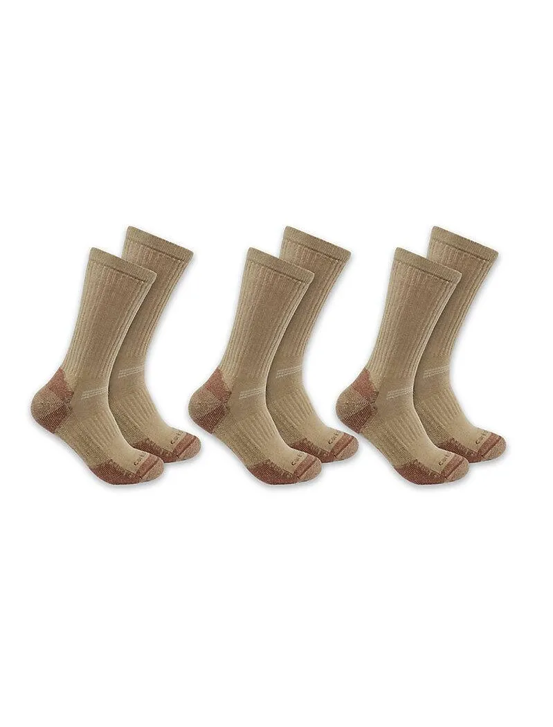 Carhartt Midweight Cotton Blend Crew Sock 3pk