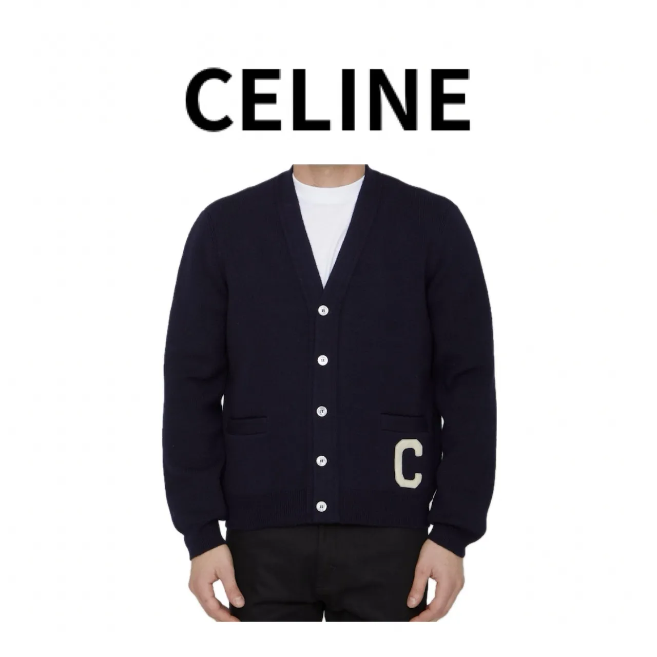 CELINE  |Wool Long Sleeves V-neck & Crew neck