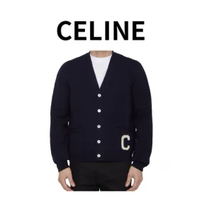 CELINE  |Wool Long Sleeves V-neck & Crew neck