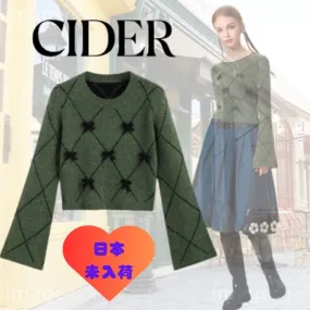 Cider  |Crew Neck Casual Style Wool Blended Fabrics Street Style