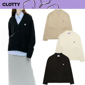 clotty  |Street Style Long Sleeves Logo Cardigans