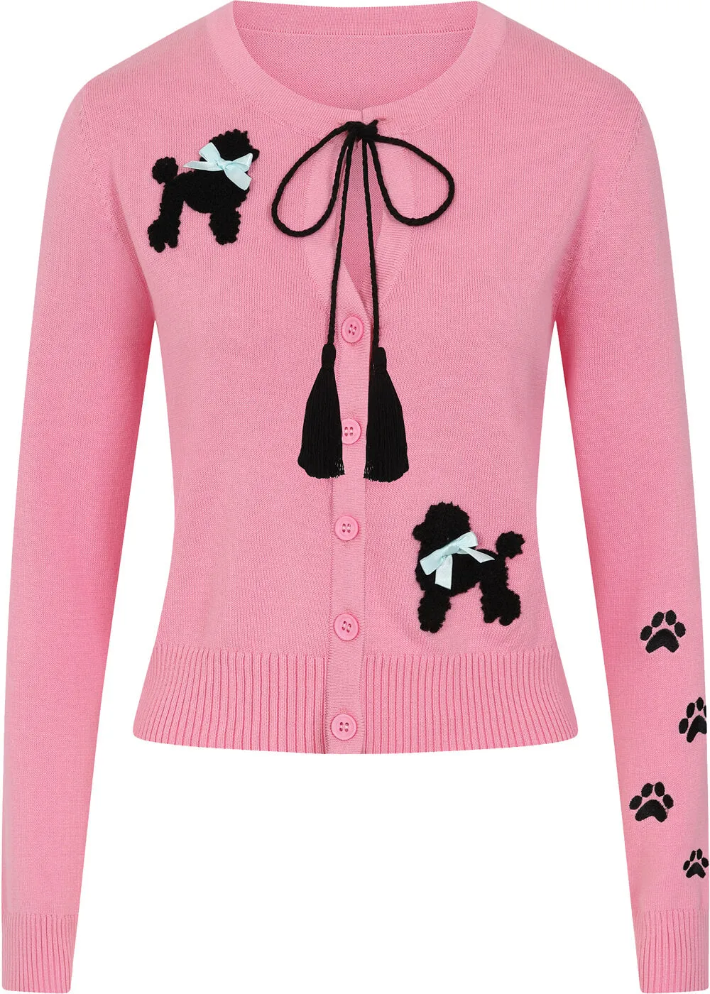 Collectif Char Poodle Parade 50's Cardigan Pink