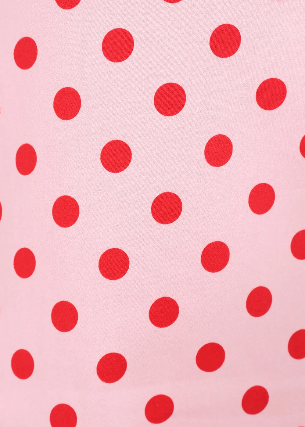 Collectif Charlotte Polka Dot 50's Pencil Skirt Pink Red