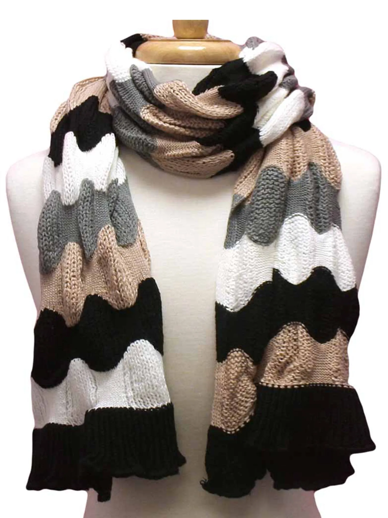 Color Block Striped Scarf