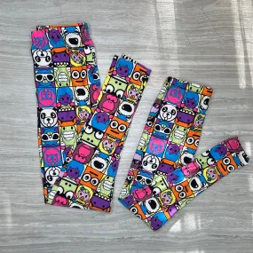 Comic Anime Print Soft Soft Leggings