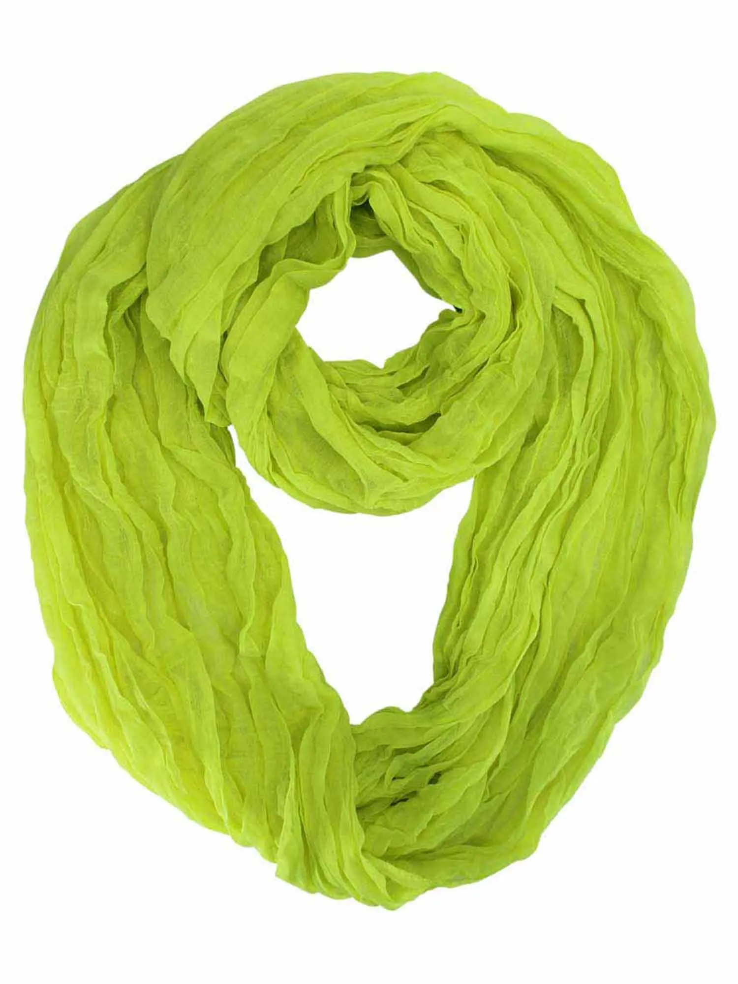 Crinkled Light Infinity Scarf