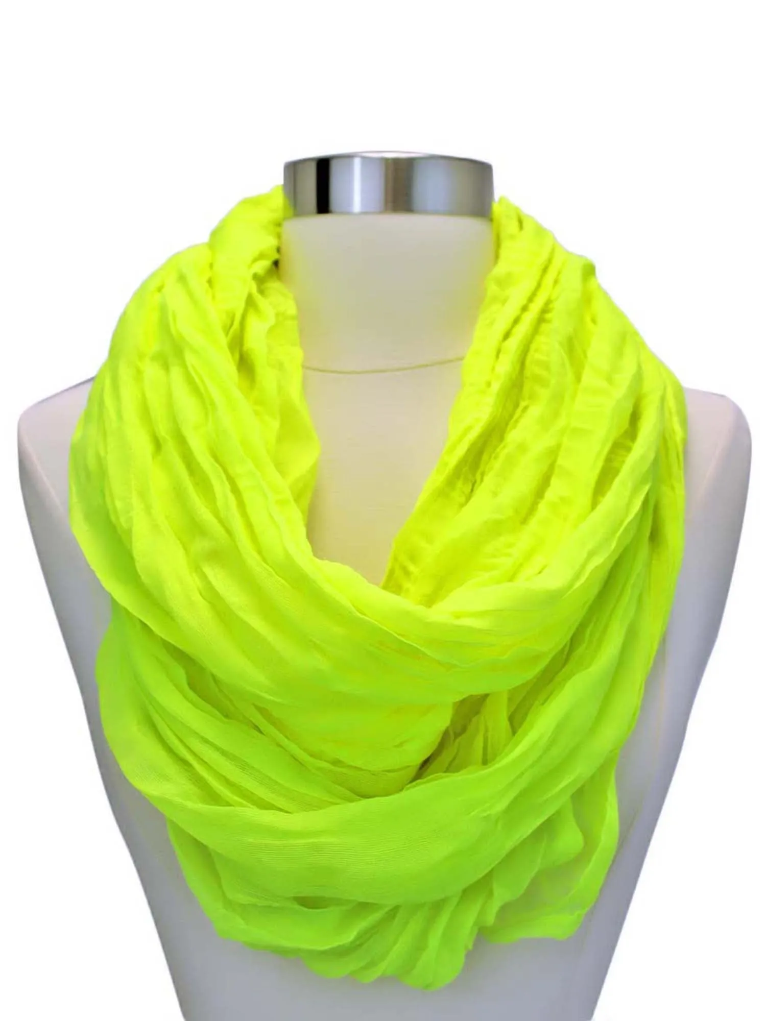 Crinkled Light Infinity Scarf