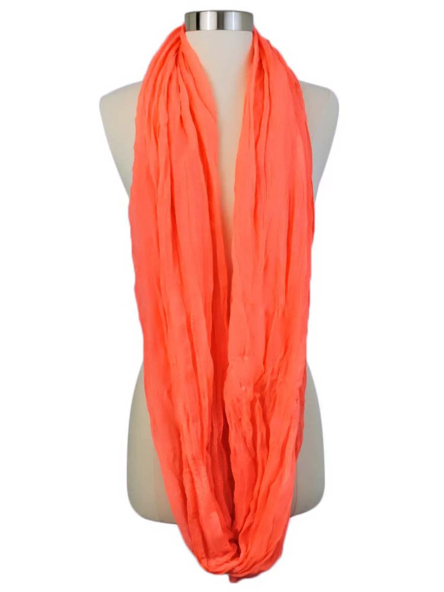 Crinkled Light Infinity Scarf