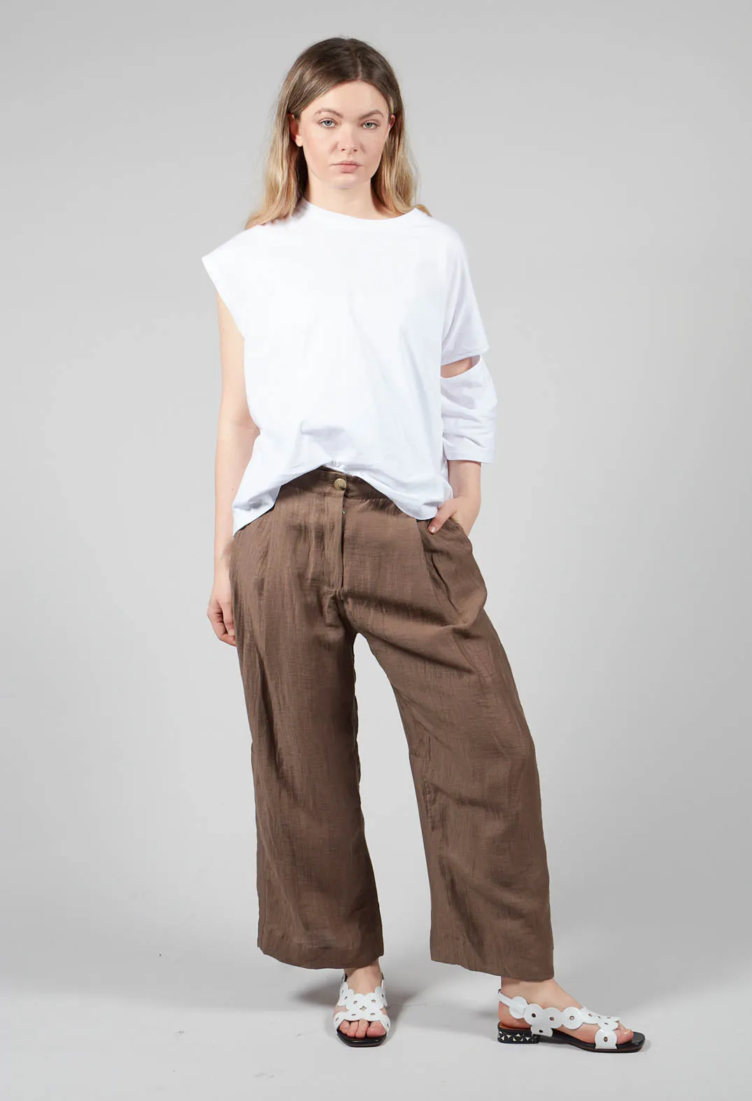 Cropped Pants Peressuti in Pecan