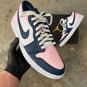 Custom Colorway Nike Pink and Navy Air Jordan Low