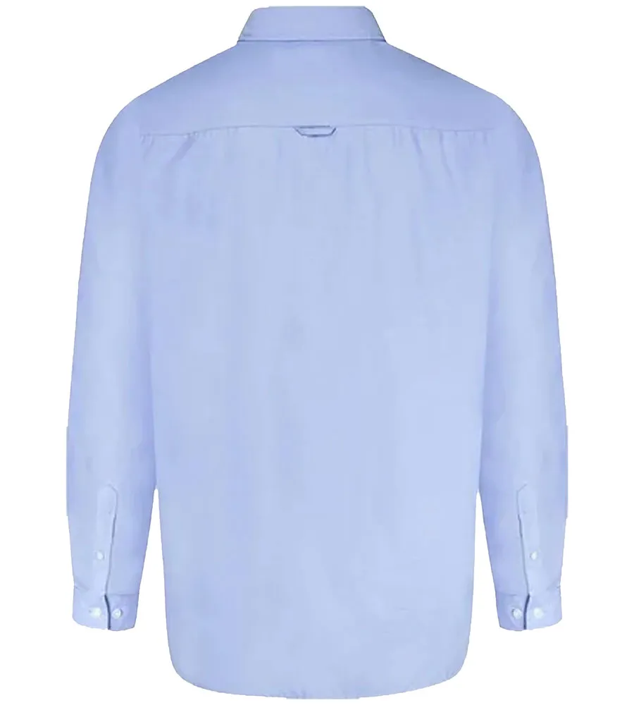 D555 Big Mens Sky Blue Oxford Shirt With Long Sleeves (RICHARD SKY BLUE)