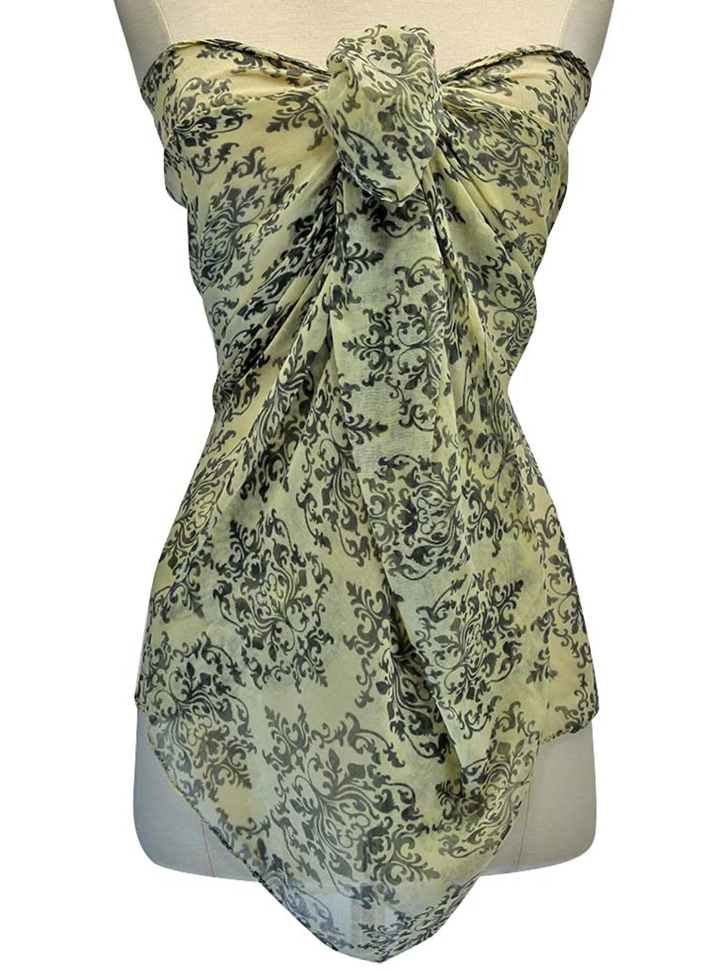 Damask Brocade Print Infinity Scarf