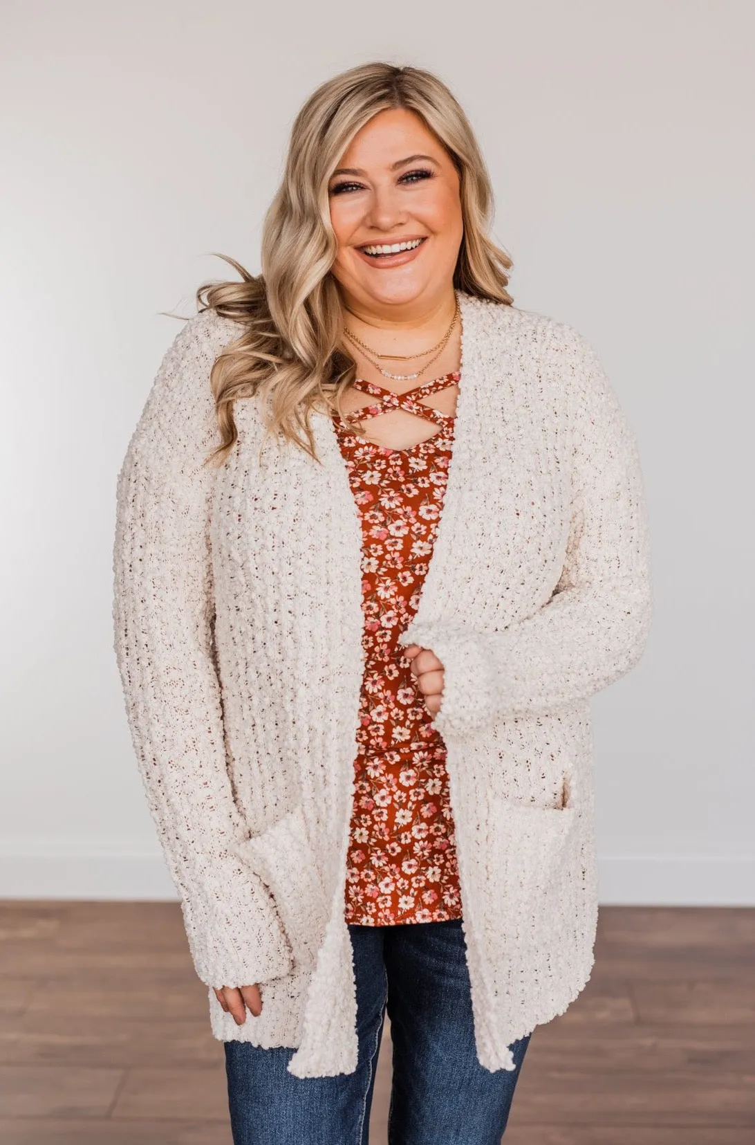 Do What I Want Plush Knit Cardigan- Ivory