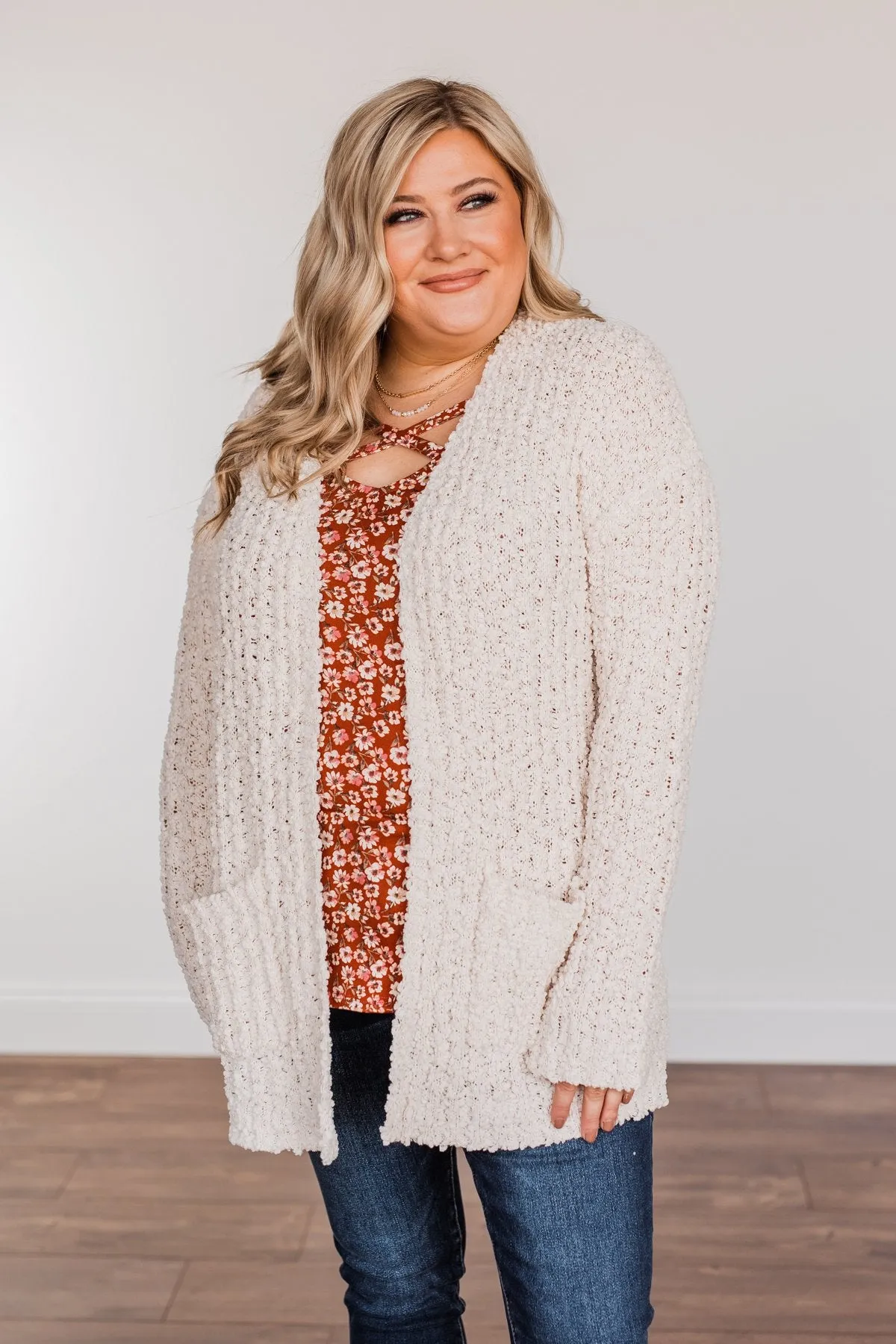 Do What I Want Plush Knit Cardigan- Ivory