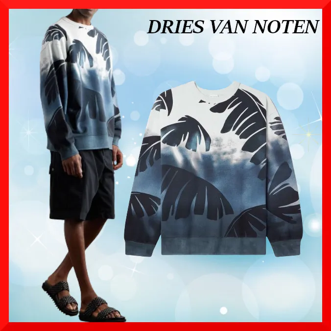 Dries Van Noten  |Crew Neck Pullovers Tropical Patterns Unisex Street Style