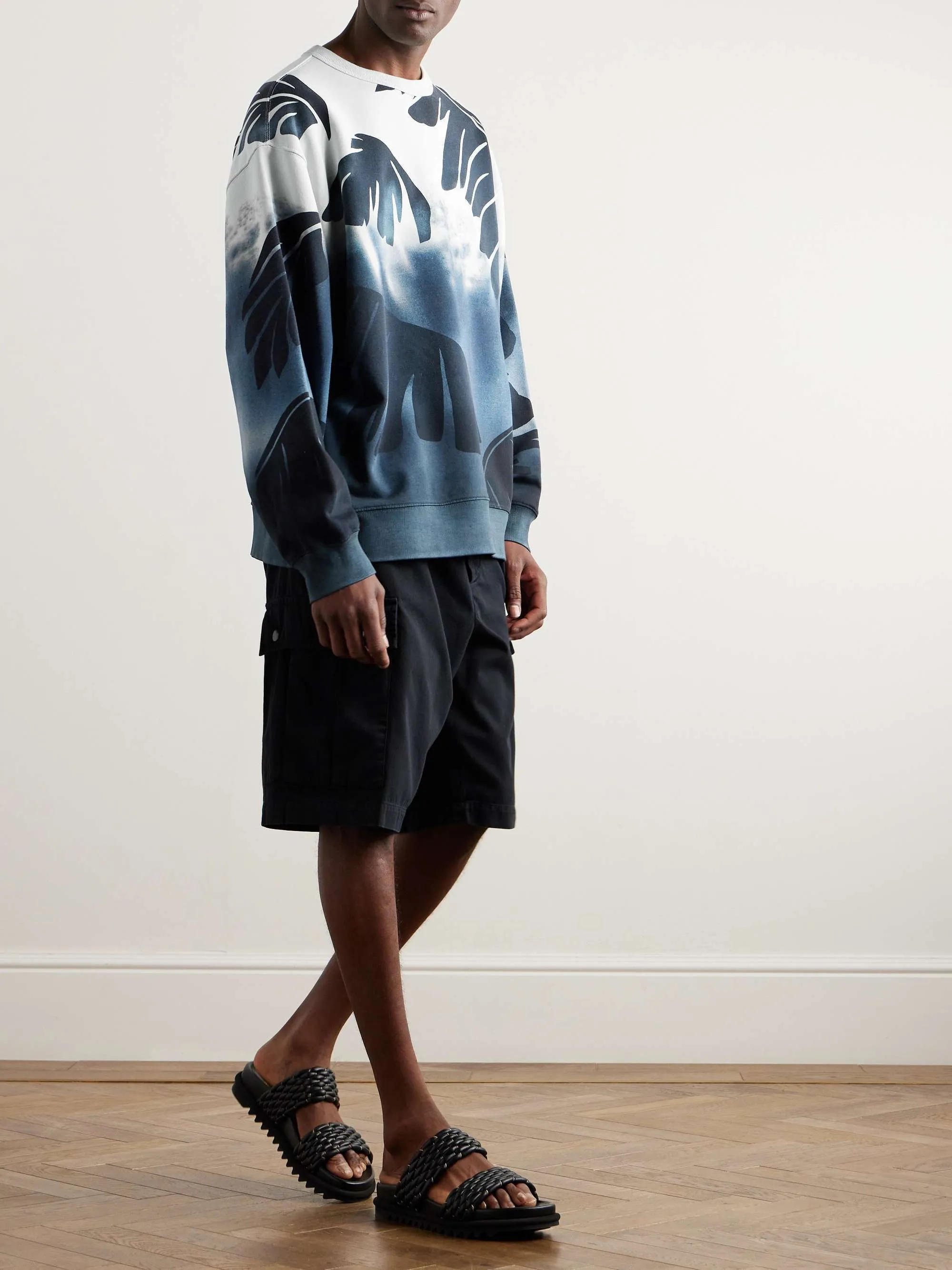 Dries Van Noten  |Crew Neck Pullovers Tropical Patterns Unisex Street Style