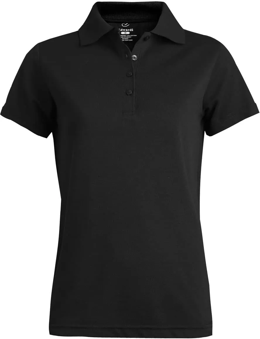 Edwards Ladies Blended Pique Short Sleeve Polo