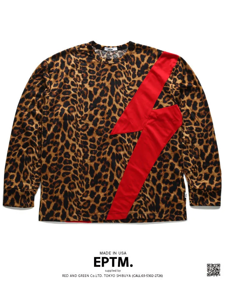 EPTM  |Crew Neck Pullovers Leopard Patterns Unisex Blended Fabrics