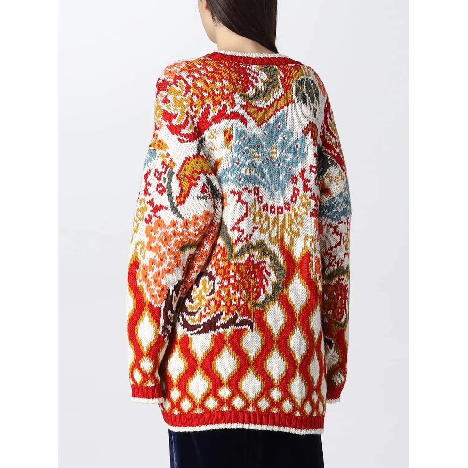 ETRO  |Casual Style Long Sleeves V-neck & Crew neck