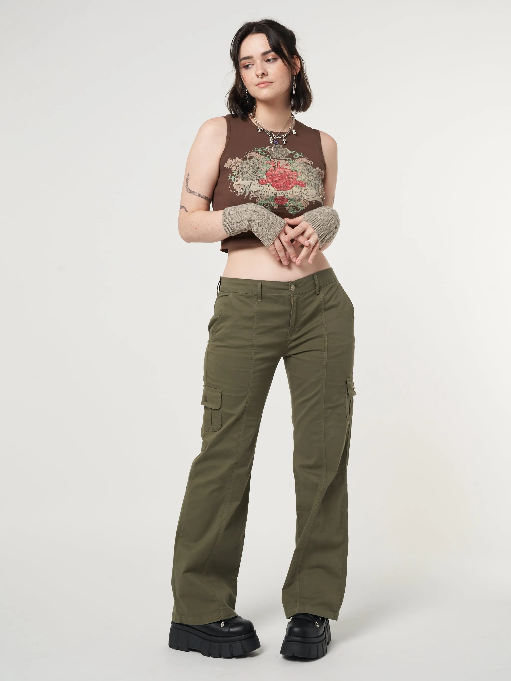 Eve Green Y2k Cargo Pants