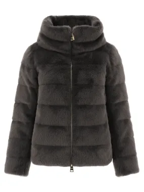 FAUX FUR DOWN JACKET