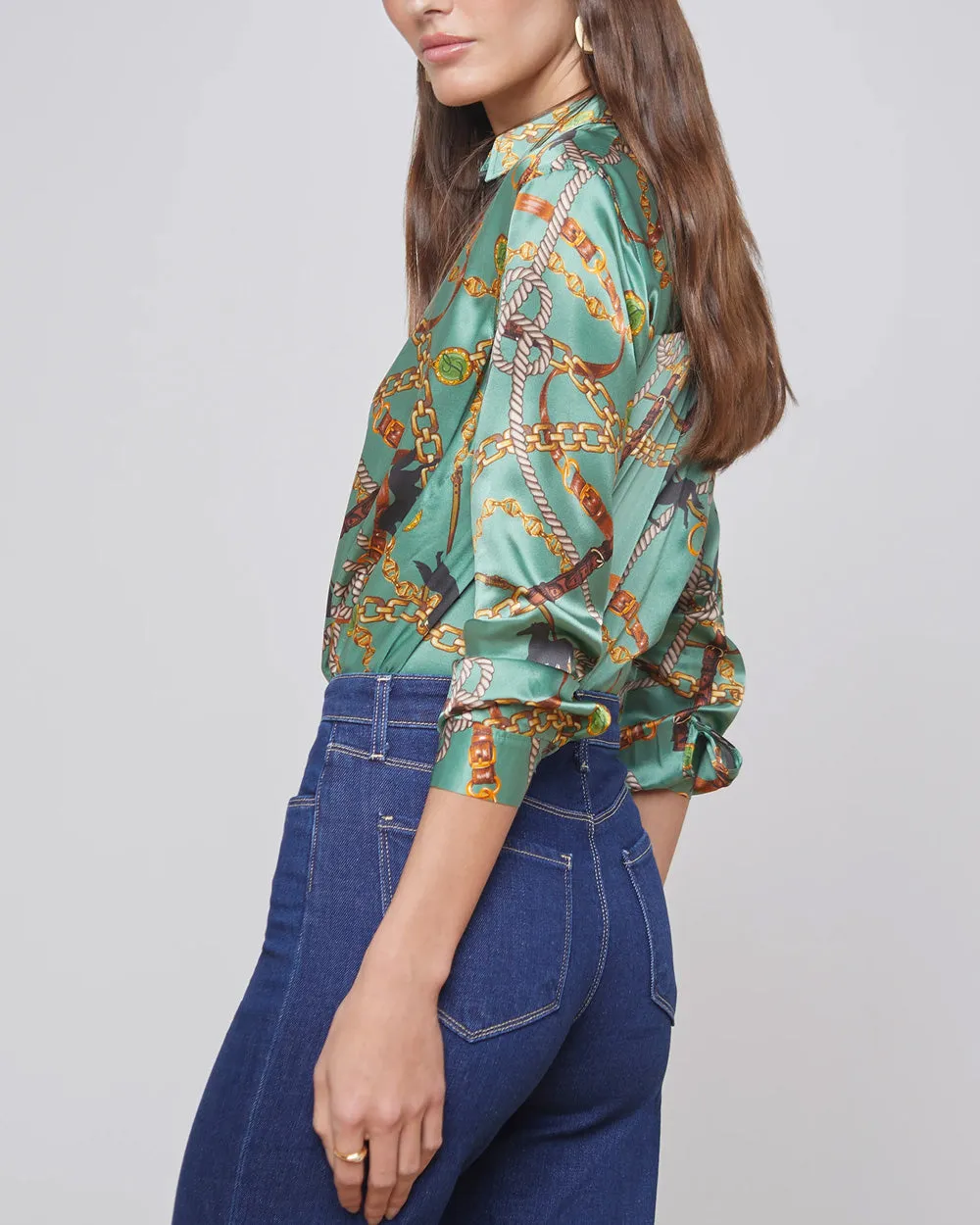 Frosty Spruce Long Sleeve Tyler Blouse