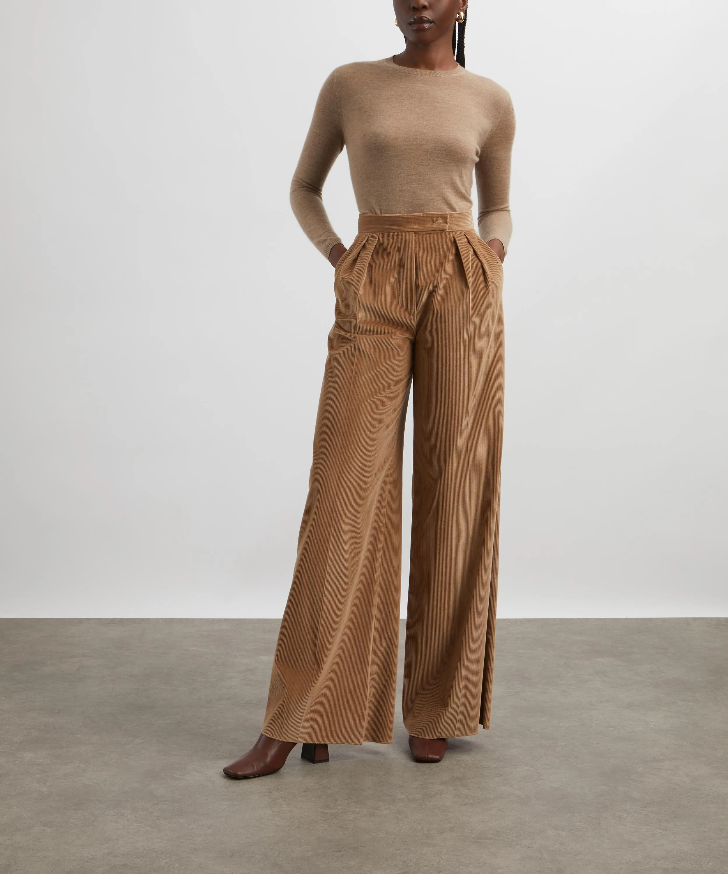 Gilly Corduroy High-Waisted Flared Trousers