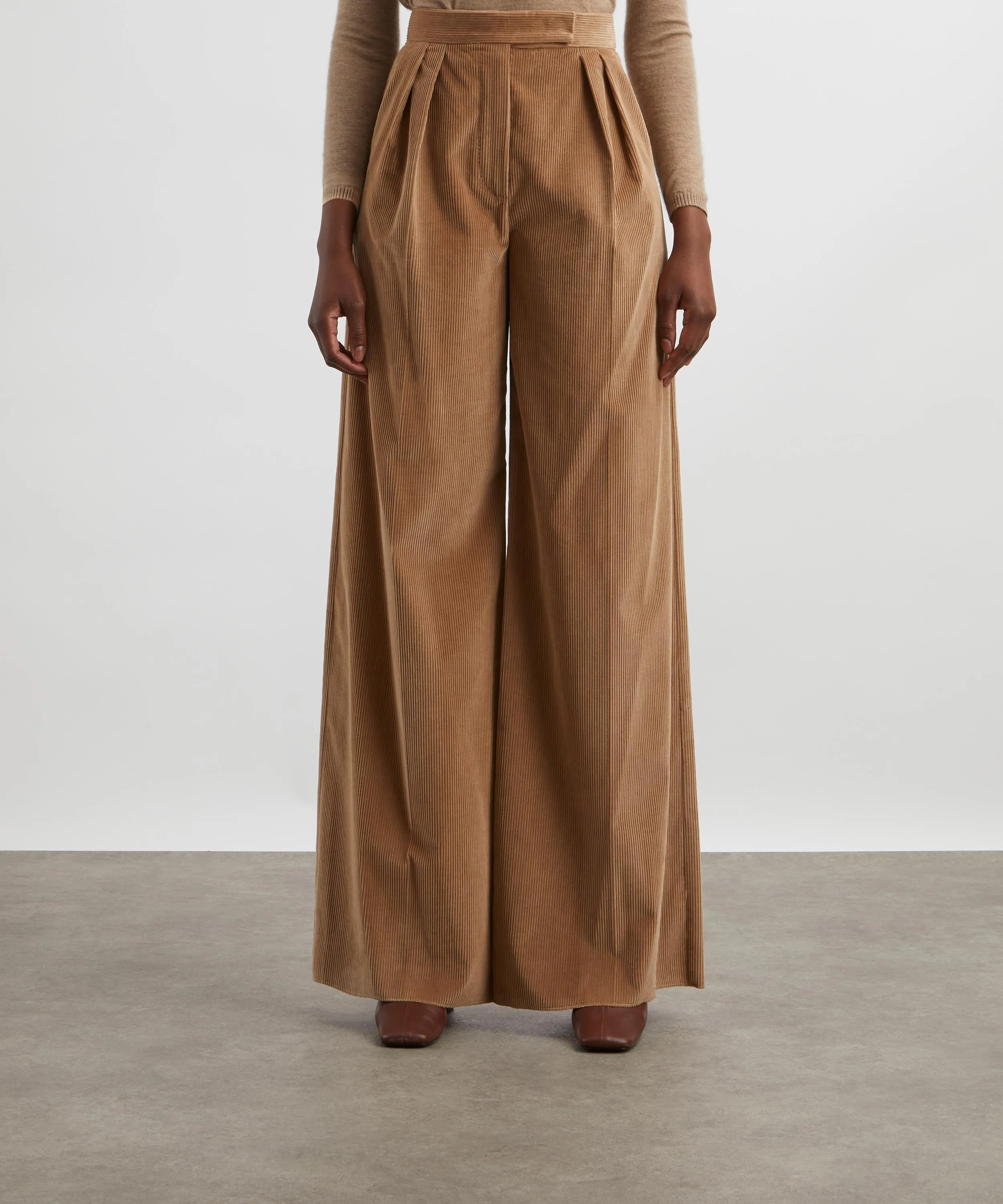 Gilly Corduroy High-Waisted Flared Trousers