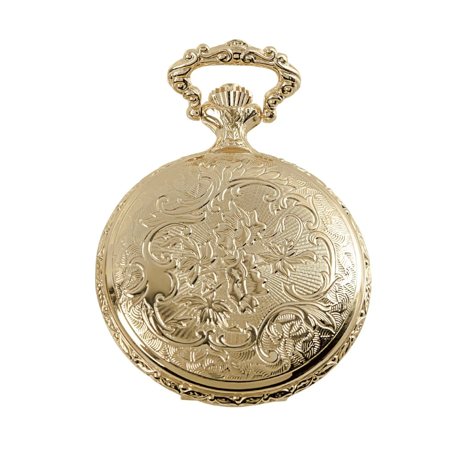 Golden Flying Eagle Hunter Pocket Watch & Chain