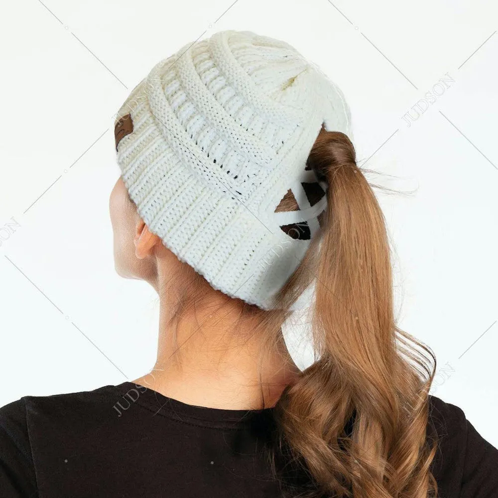 Grey Ribbed Knit Beanie