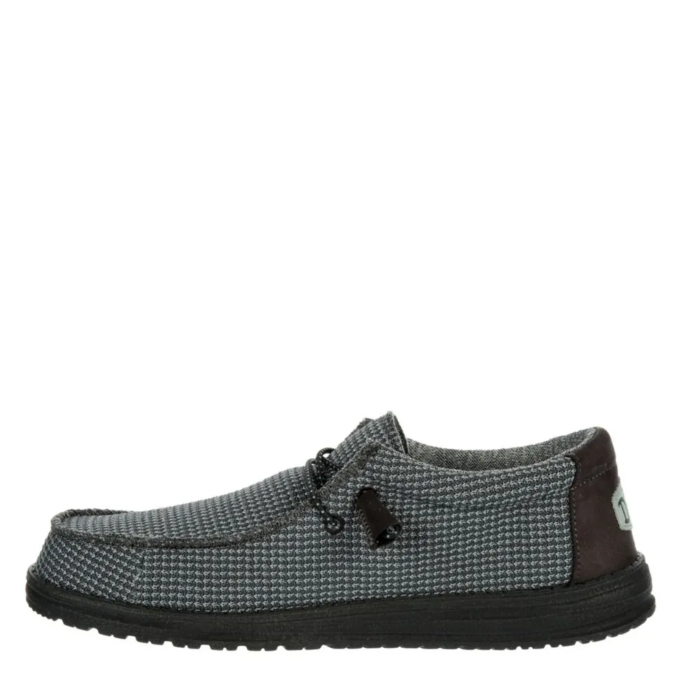 HEYDUDE  MENS WALLY KNIT SLIP ON SNEAKER