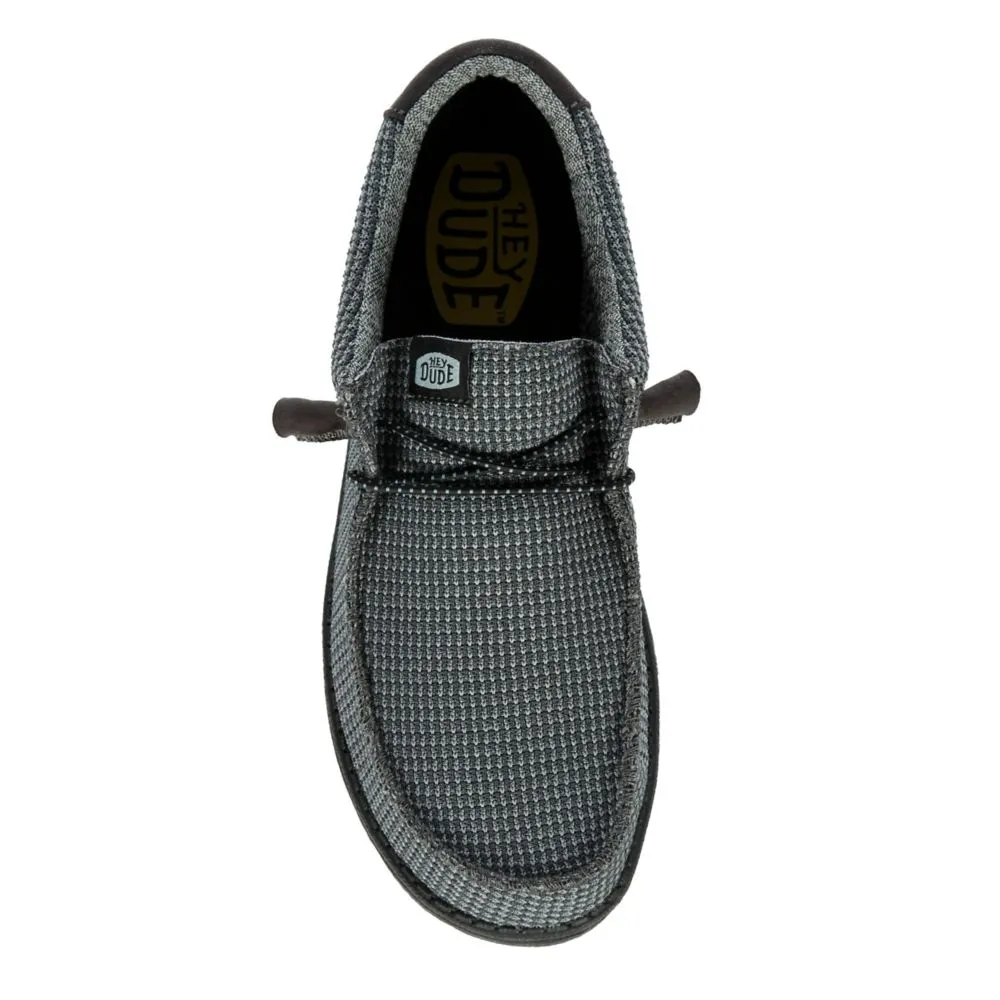 HEYDUDE  MENS WALLY KNIT SLIP ON SNEAKER