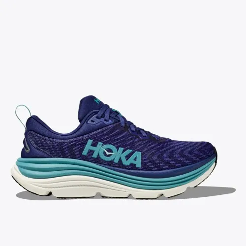 Hoka Gaviota 5 Bellwether Blue / Evening Sky  Forget what you thought you knew about stability shoes. The Gaviota 5’s new stabil