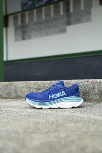 Hoka Gaviota 5 Bellwether Blue / Evening Sky  Forget what you thought you knew about stability shoes. The Gaviota 5’s new stabil