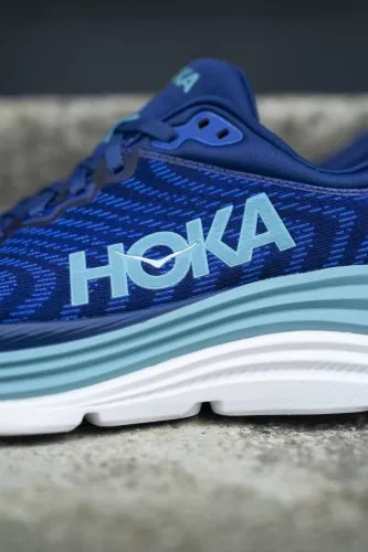 Hoka Gaviota 5 Bellwether Blue / Evening Sky  Forget what you thought you knew about stability shoes. The Gaviota 5’s new stabil