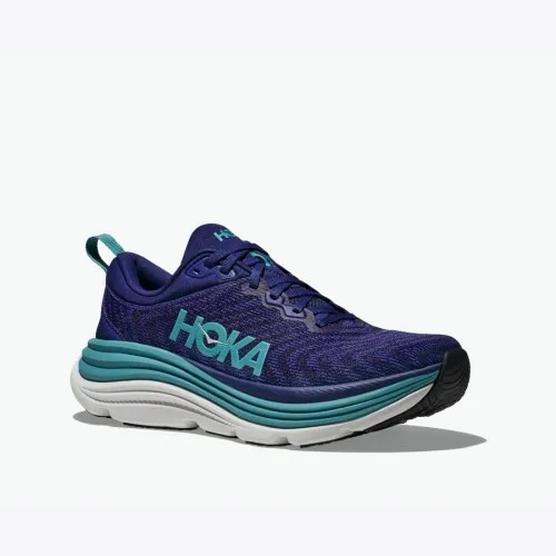 Hoka Gaviota 5 Bellwether Blue / Evening Sky  Forget what you thought you knew about stability shoes. The Gaviota 5’s new stabil