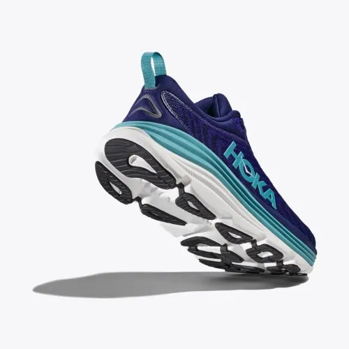 Hoka Gaviota 5 Bellwether Blue / Evening Sky  Forget what you thought you knew about stability shoes. The Gaviota 5’s new stabil